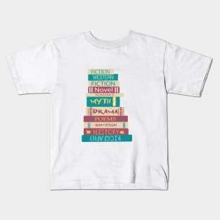 I Love books - book, books FICTION,NOVEL,math Kids T-Shirt